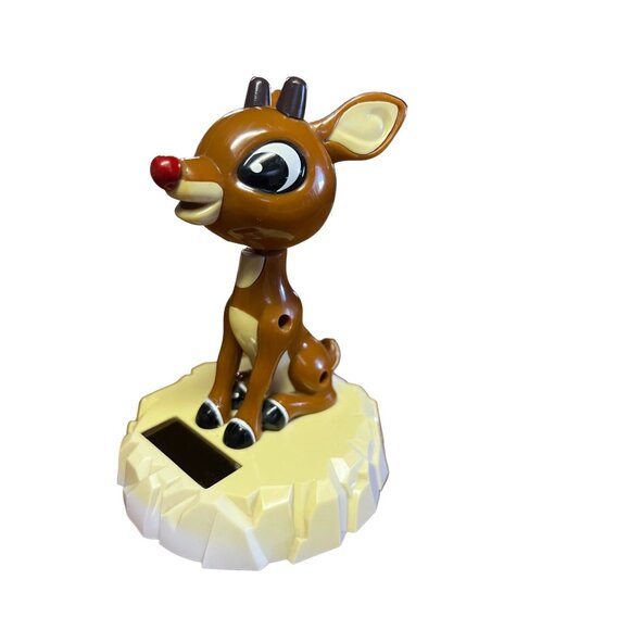 Rudolph Reindeer Nodding Head Solar Activated Figure - Picture 2 of 9